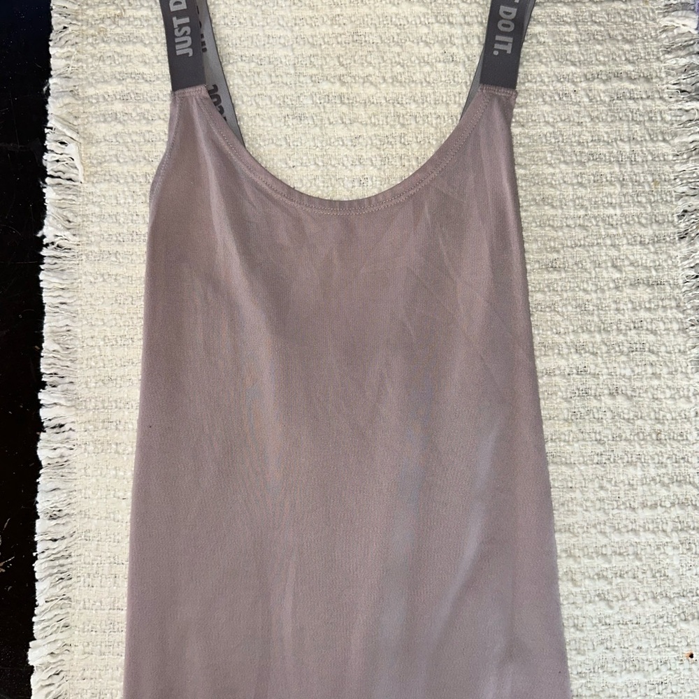Nike Women's Mauve Tank Top with Branded Straps